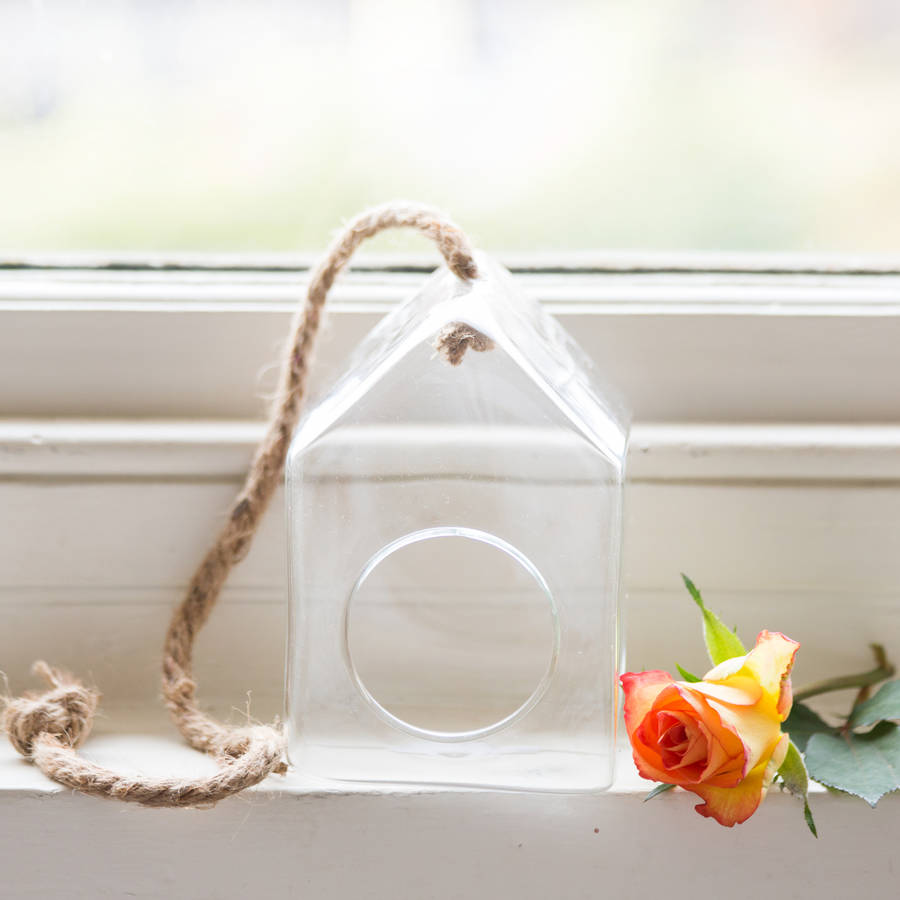 glass bird house by bonnie and bell