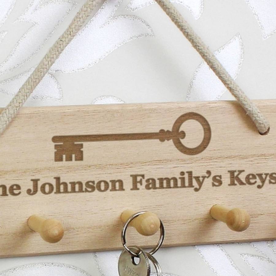 personalised key hooks by chalk & cheese