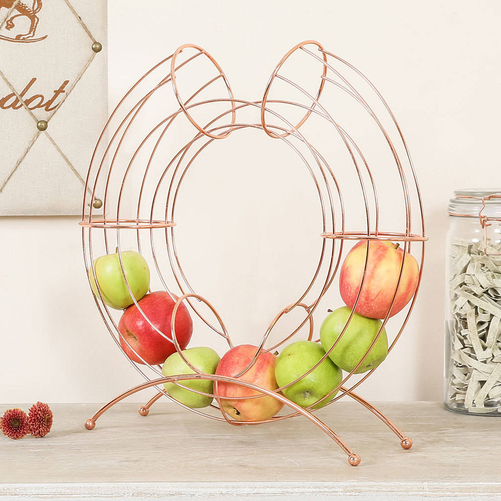 copper metal fruit holder by dibor