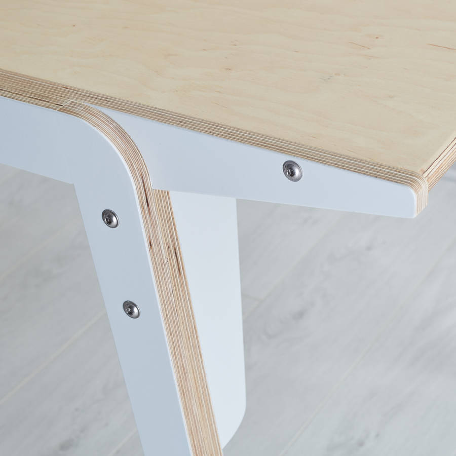 flac flat pack birch plywood dining table by lycan design
