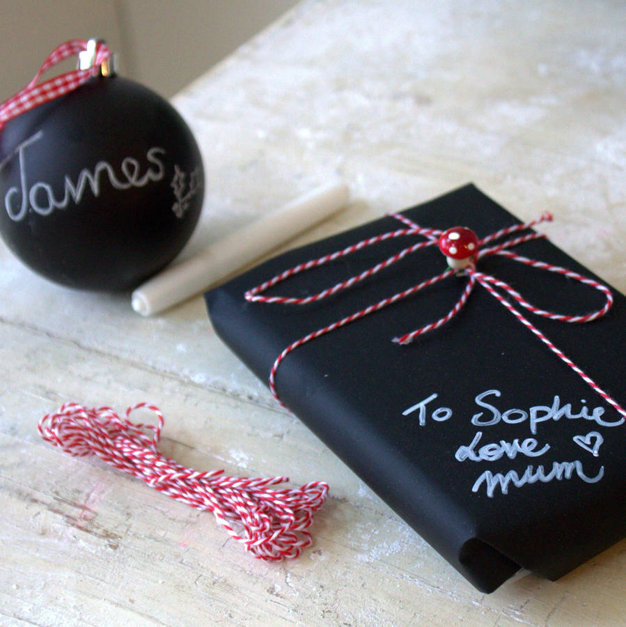 chalkboard gift wrap kit by ella james