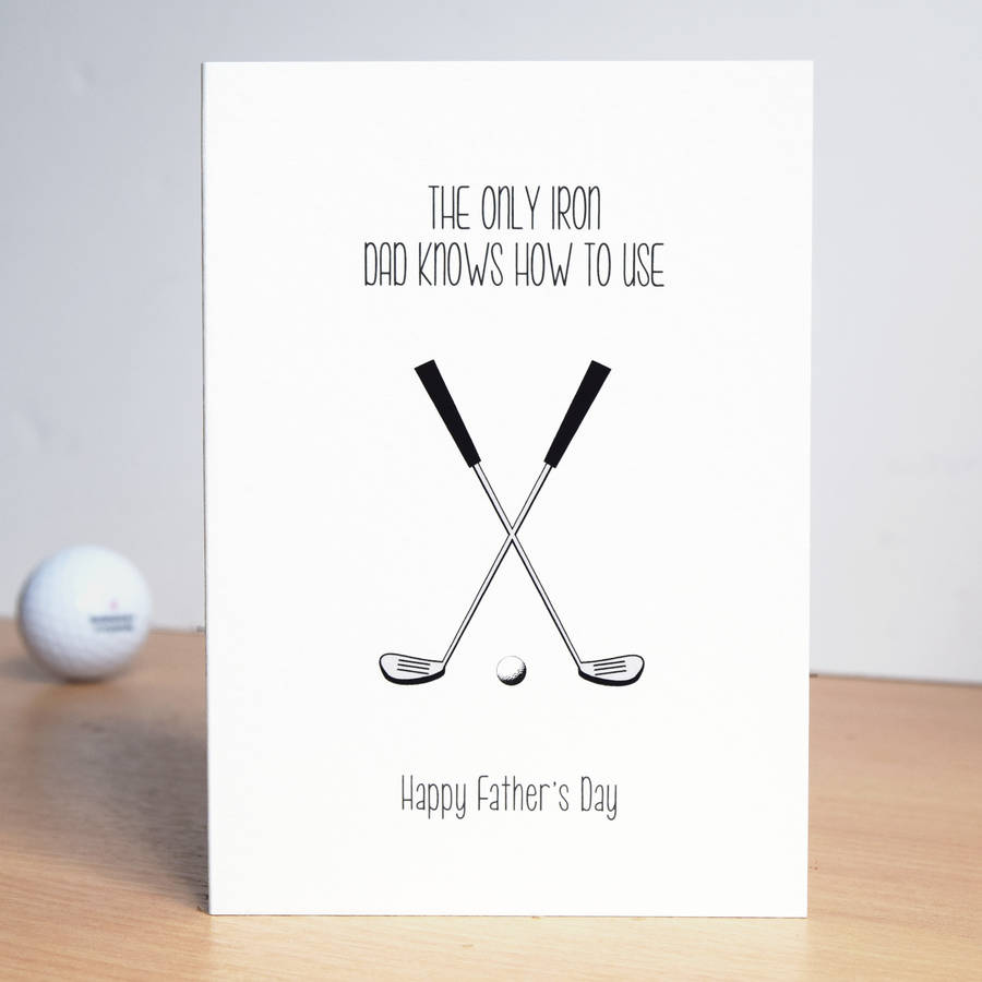 funny golf father's day card by of life & lemons