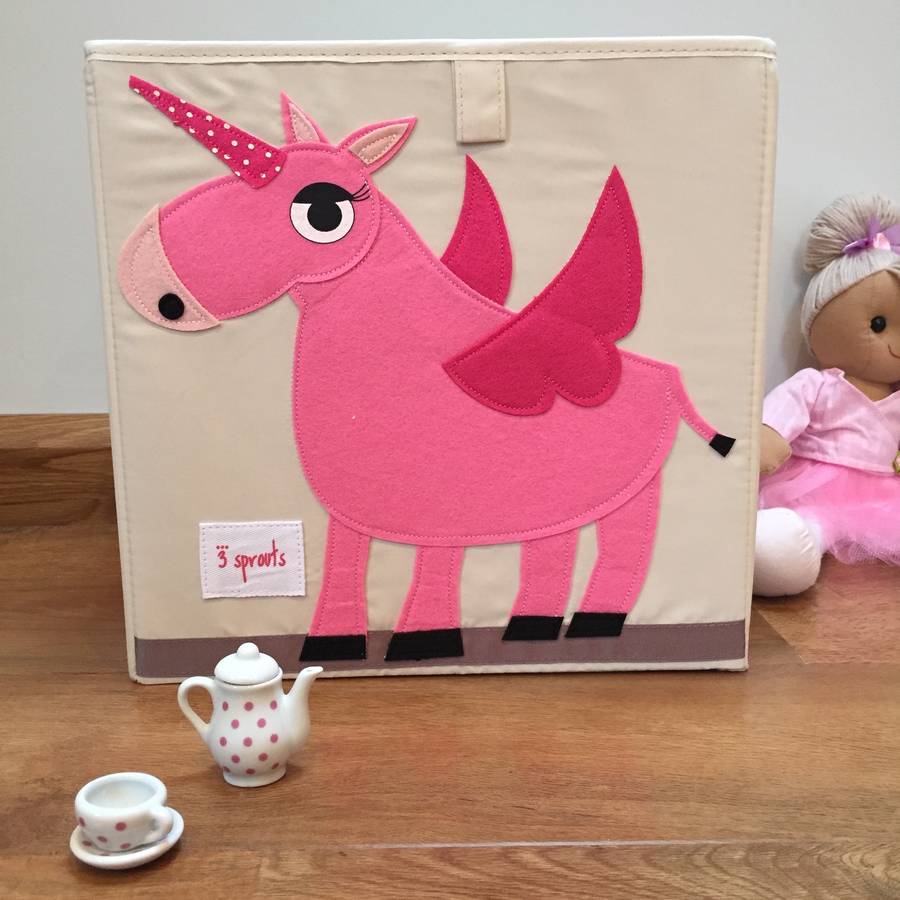 unicorn toy storage box