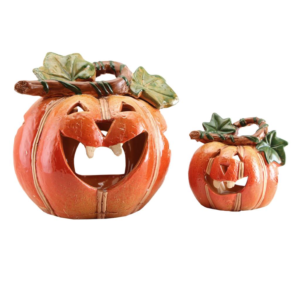 halloween pumpkin candle holders by the contemporary home