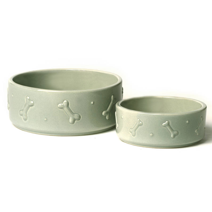 ceramic dog bowls by mutts & hounds | notonthehighstreet.com