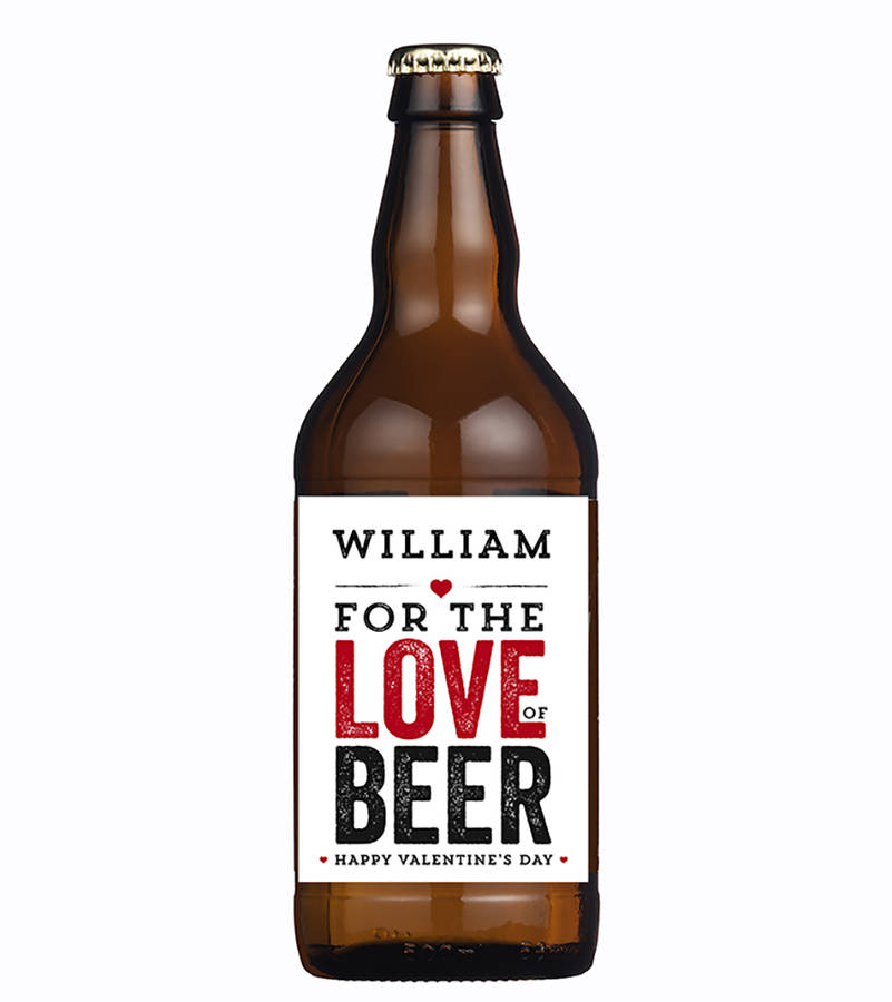 valentine's personalised beer three pack by best of british beer