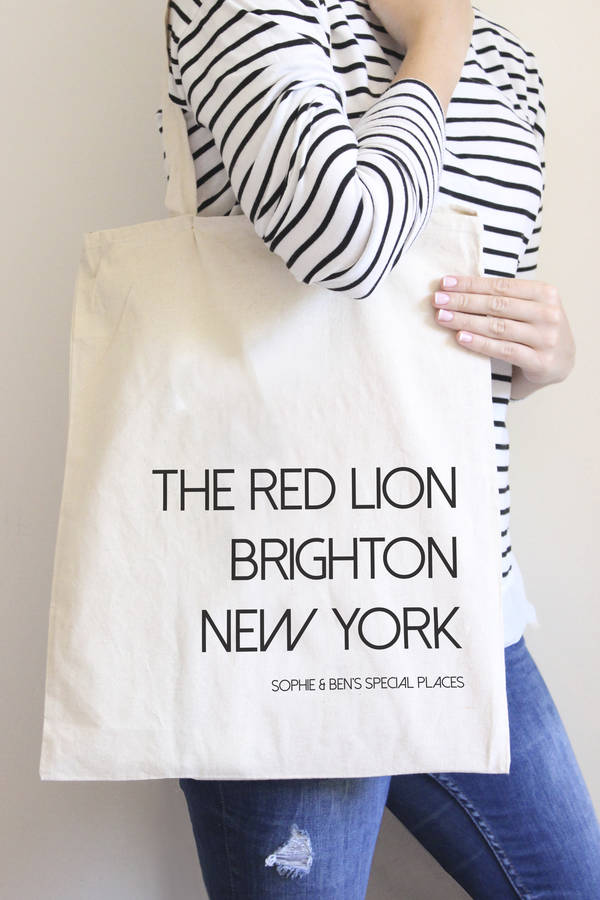 personalised special places shopping bag by sarah hurley