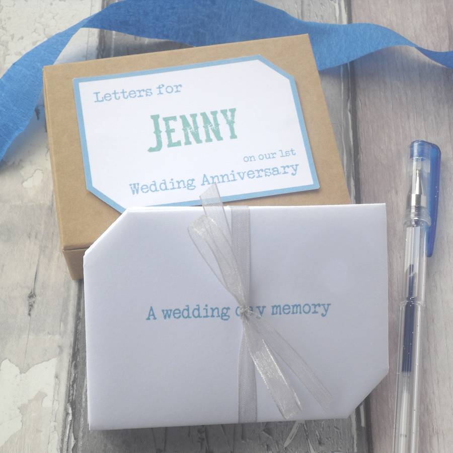 wedding anniversary keepsake letters by paperbuzz