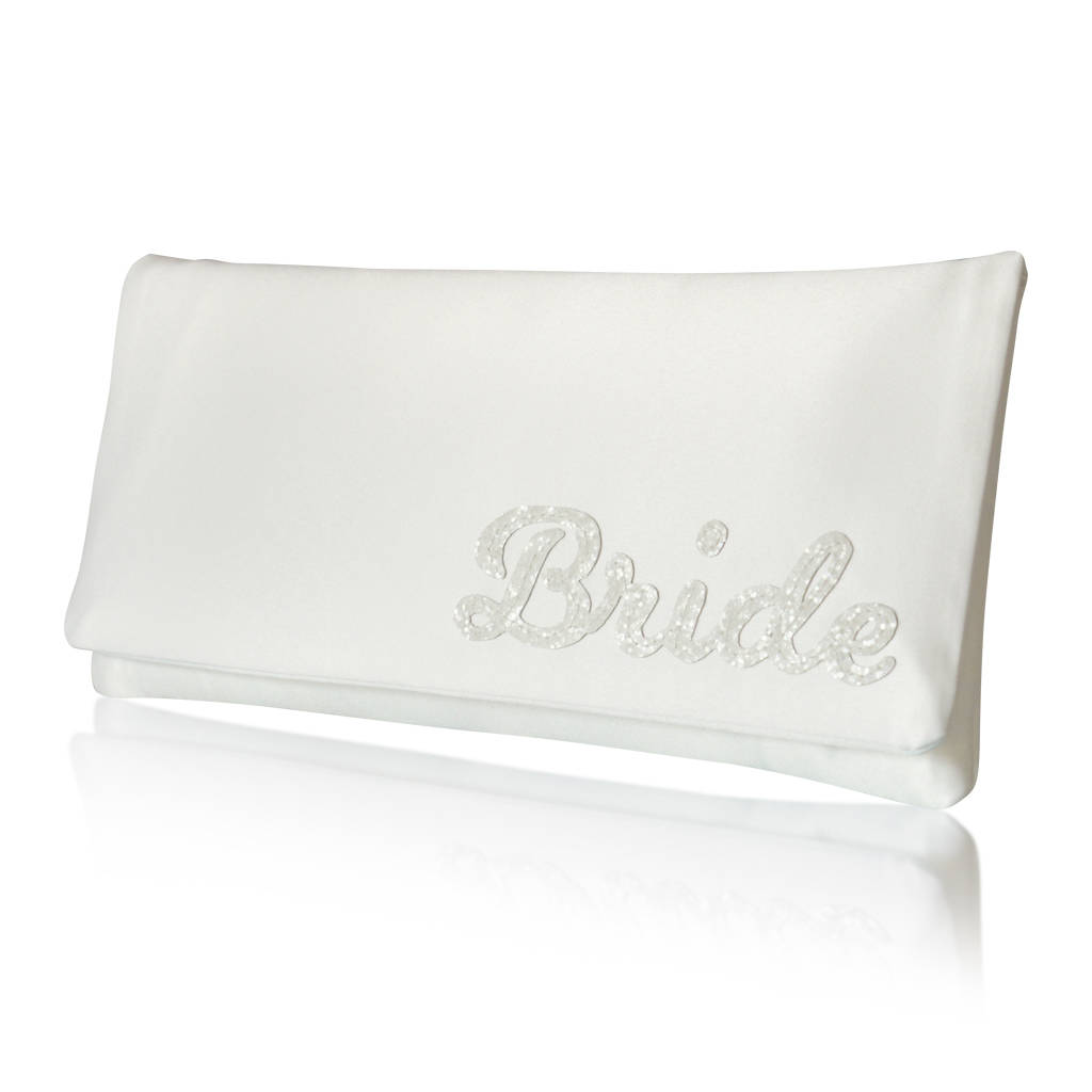 bride wedding day bridal clutch by emma gordon london