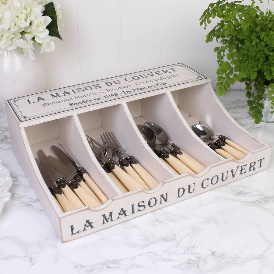 french style tabletop cutlery storage tray by dibor