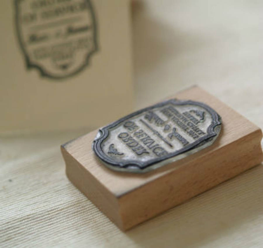 order of service personalised stamp by pretty rubber stamps