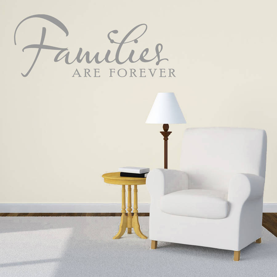 families are forever quote wall sticker by mirrorin