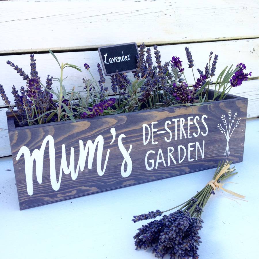 personalised lavender garden window box by potting shed designs