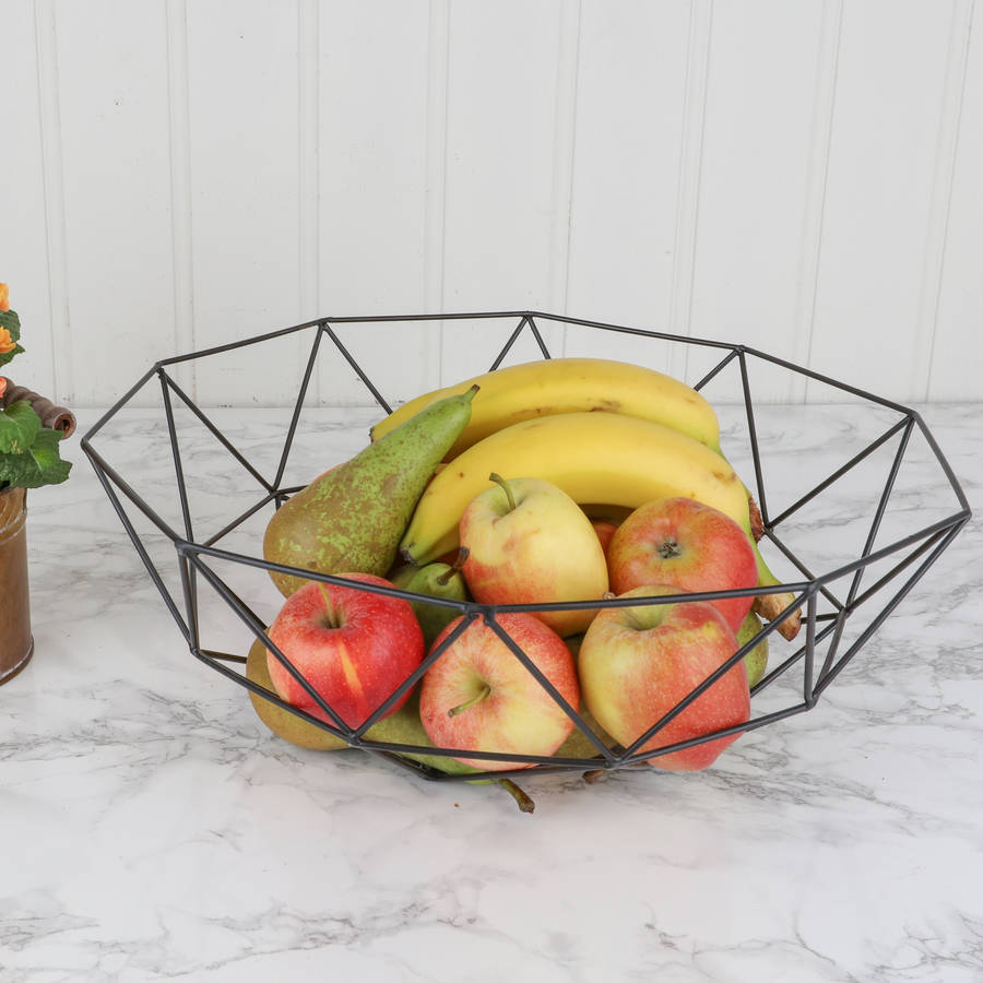 set of two copper and black geometric baskets by dibor