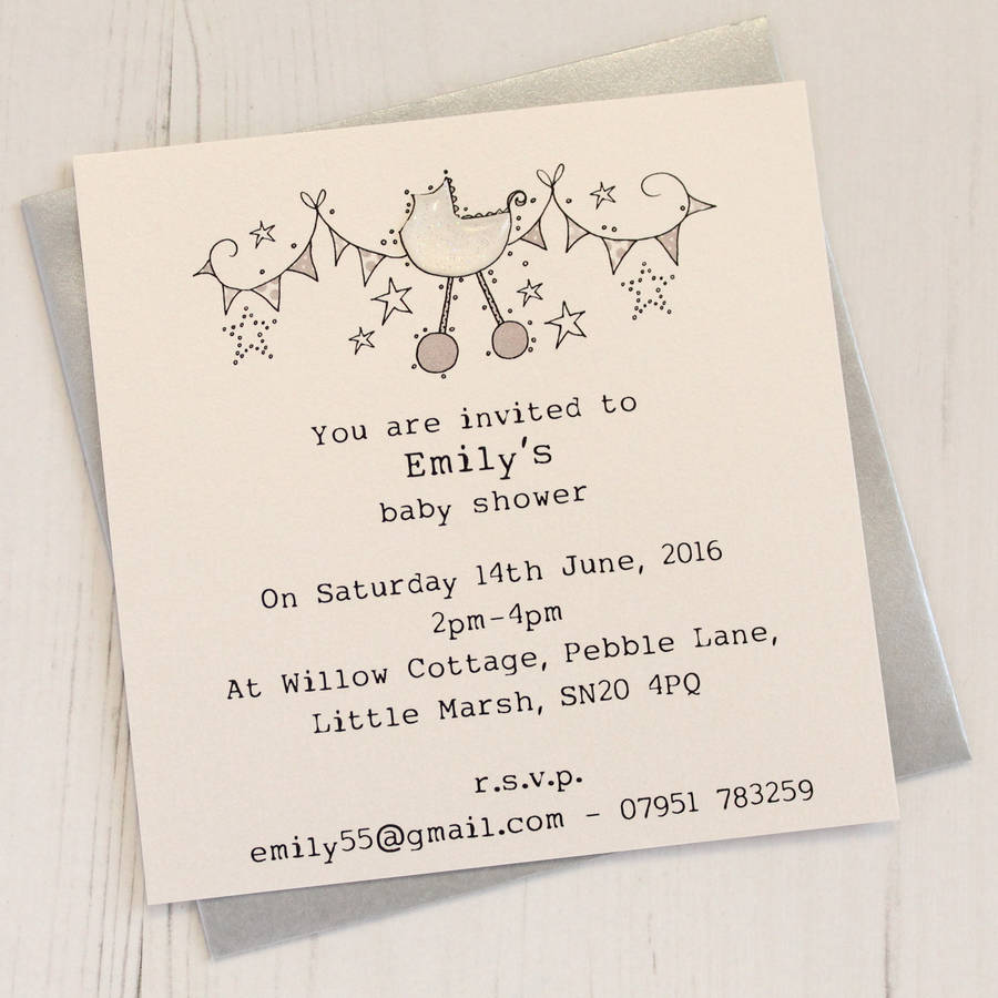 personalised baby shower invitation pack by eggbert ...