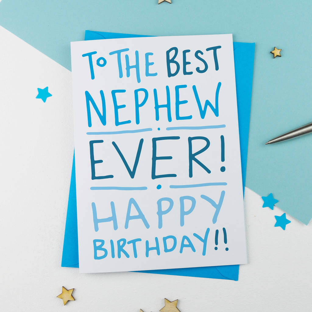 Best Ever Nephew Birthday Card By A Is For Alphabet