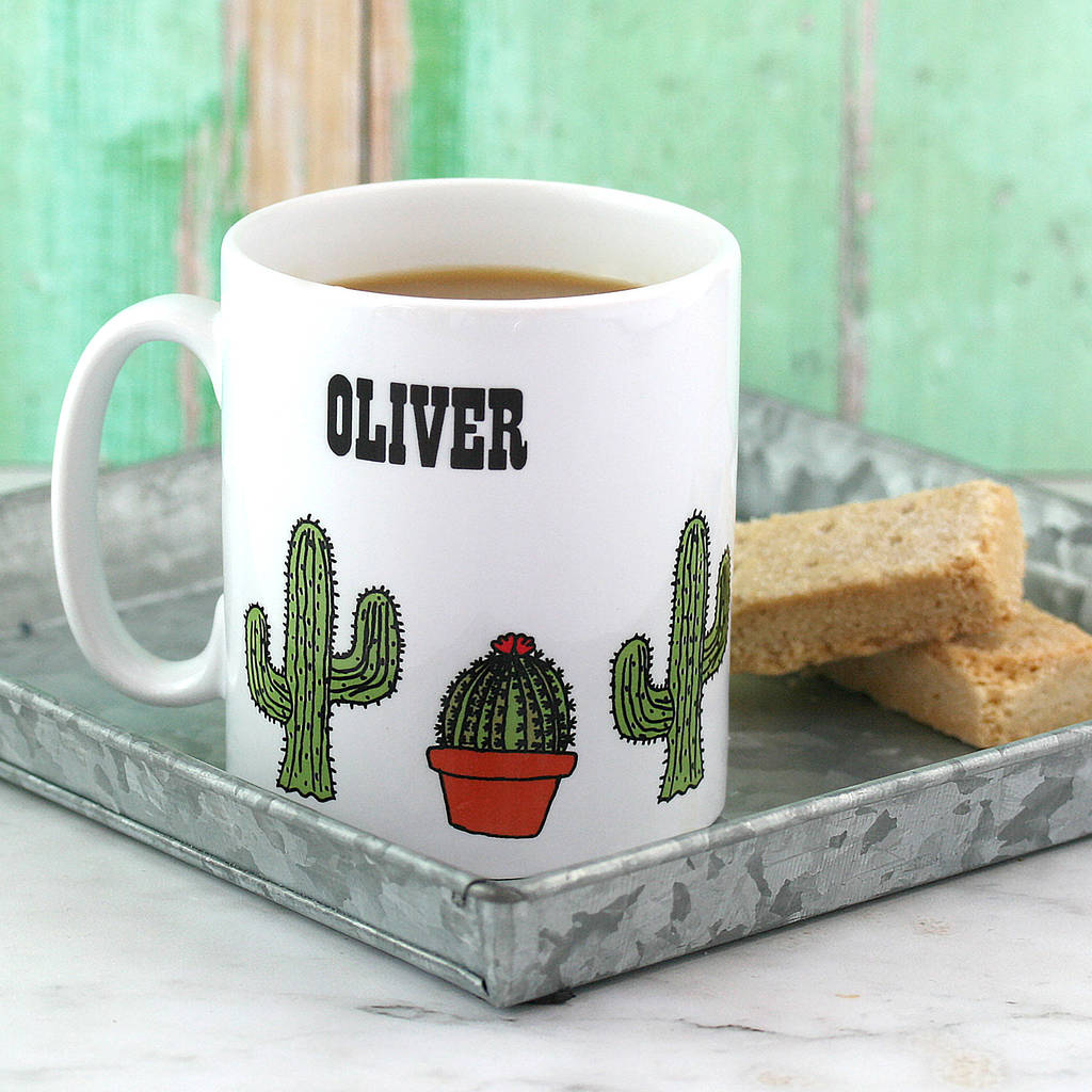 personalised cactus mug by so close