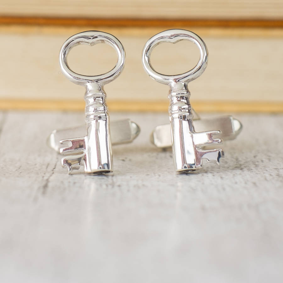 roeberry sterling silver key cuff links by alison moore designs