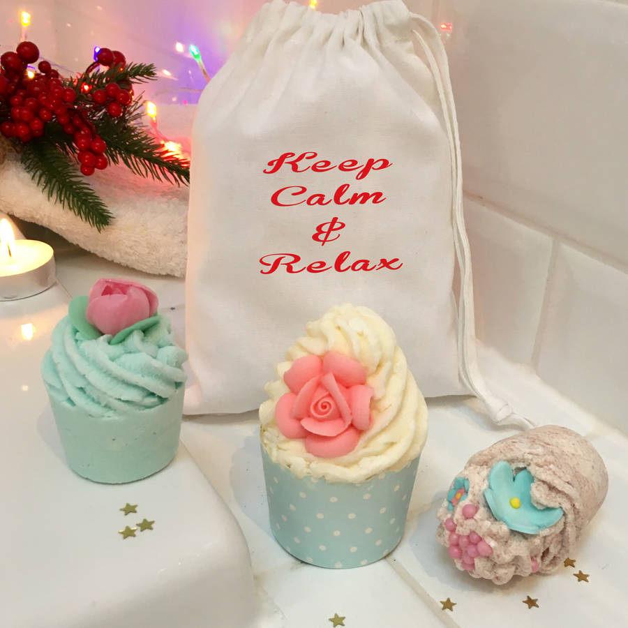 christmas keep calm bath bomb gift set by pink pineapple home & gifts