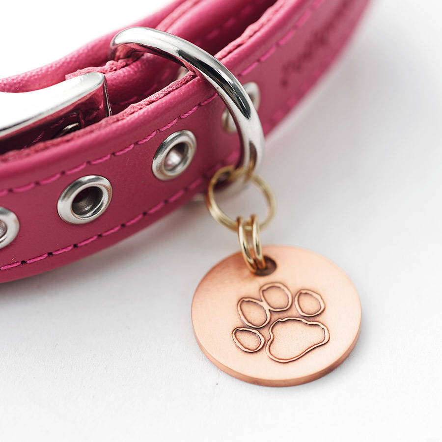 personalised antique copper pet tag by long paws