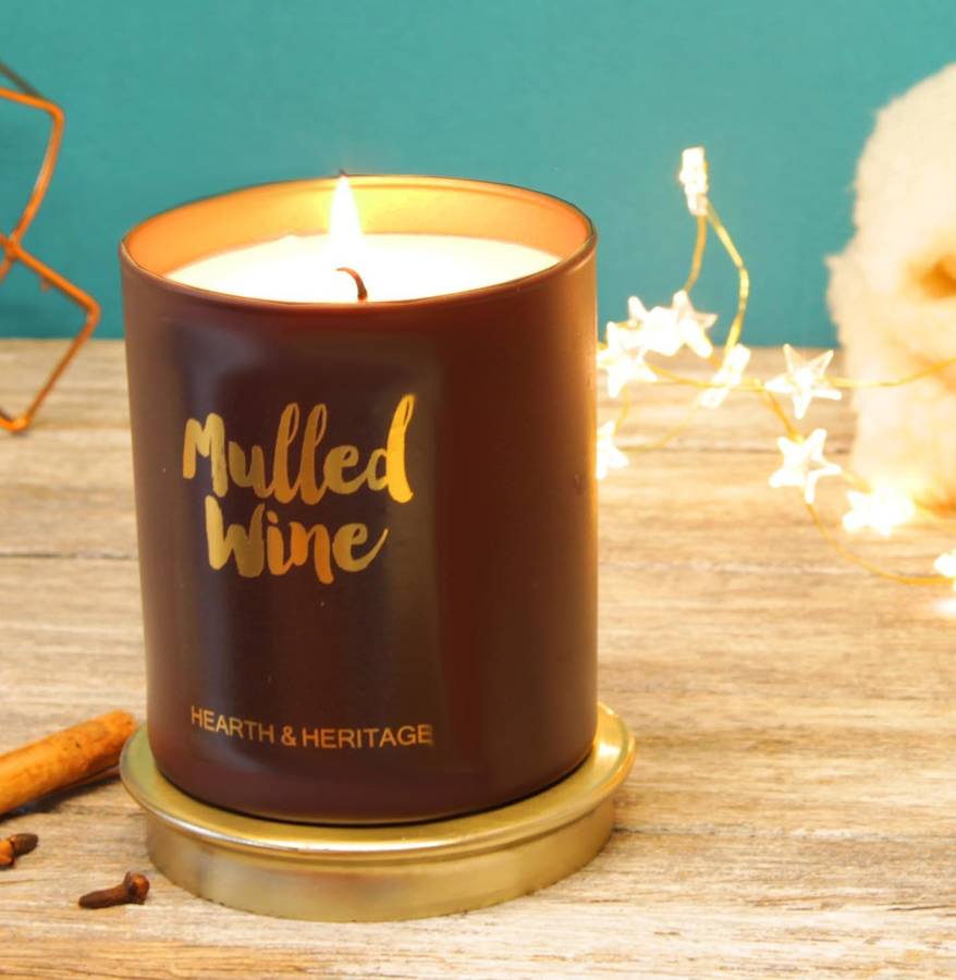 mulled wine scented candle by hearth & heritage ltd