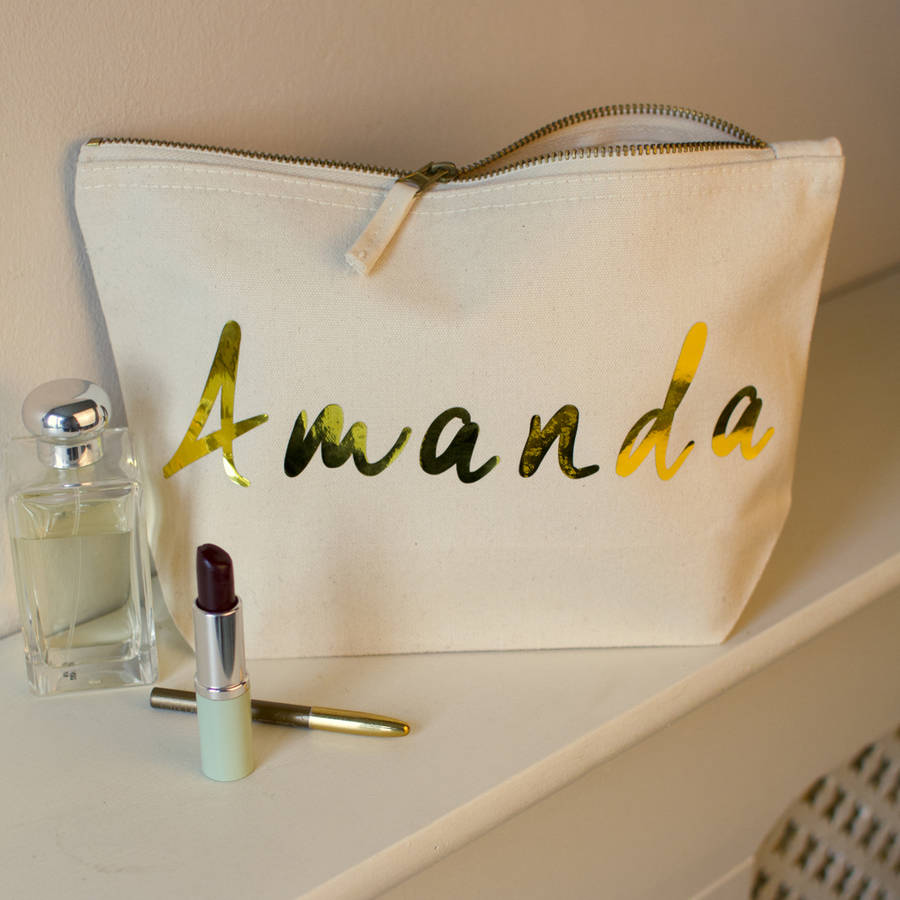 personalised name make up bag by jonny's sister