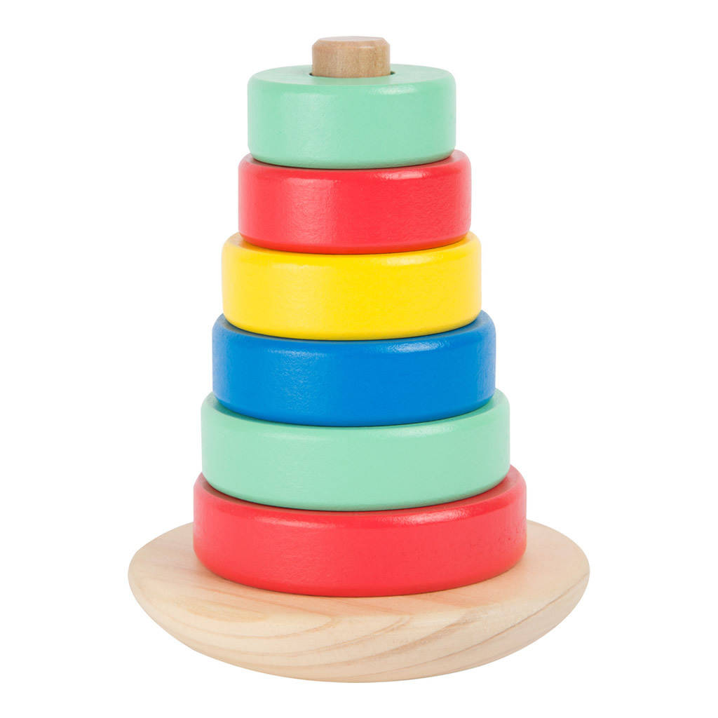 wobbly wooden stacking toy by little baby company