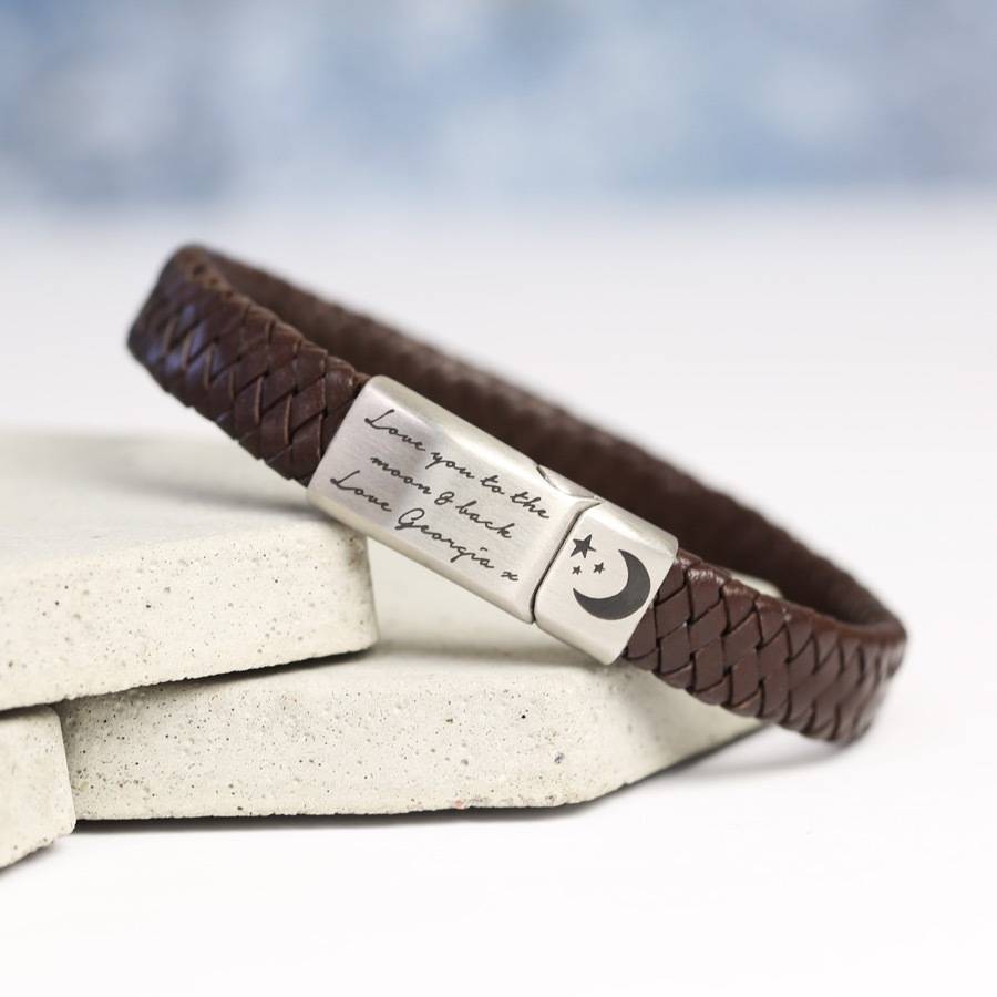 engraved handwriting bracelets