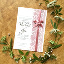 vintage lace wedding stationery range by tigerlily wedding stationery