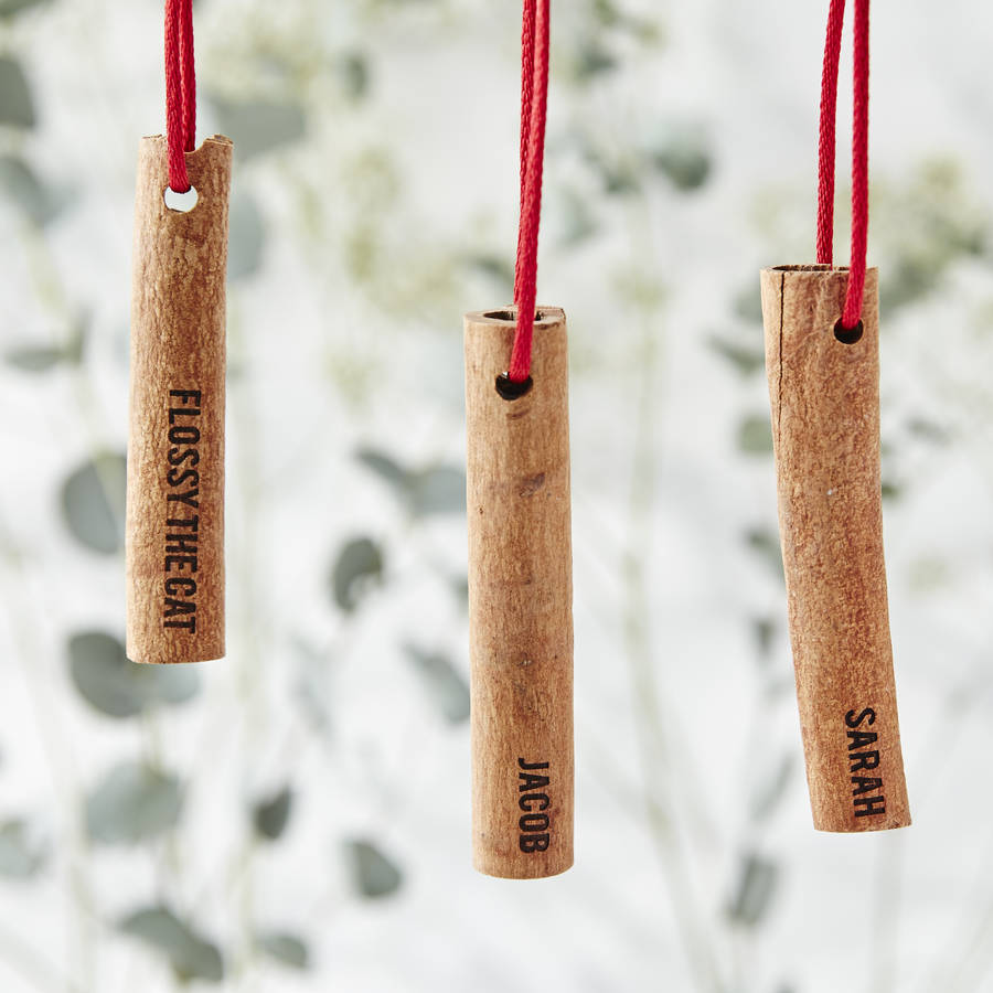 personalised cinnamon stick christmas tree decoration by sophia victoria joy personalised cinnamon stick christmas tree decoration by sophia victoria joy