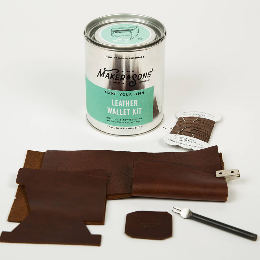 diy leather wallet kit by men's society
