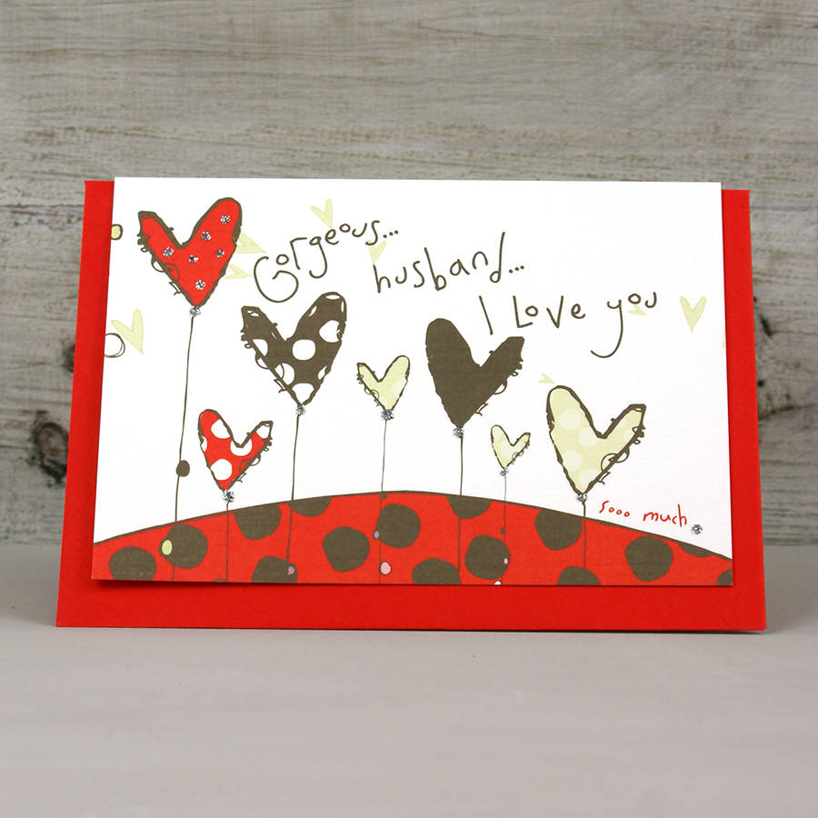 A happy valentine to my husband husband valentines card by molly mae | notonthehighstreet.com
