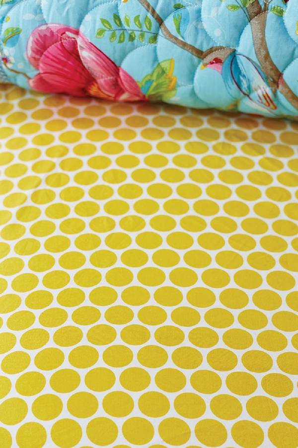 yellow big dot fitted sheets by fifty one percent