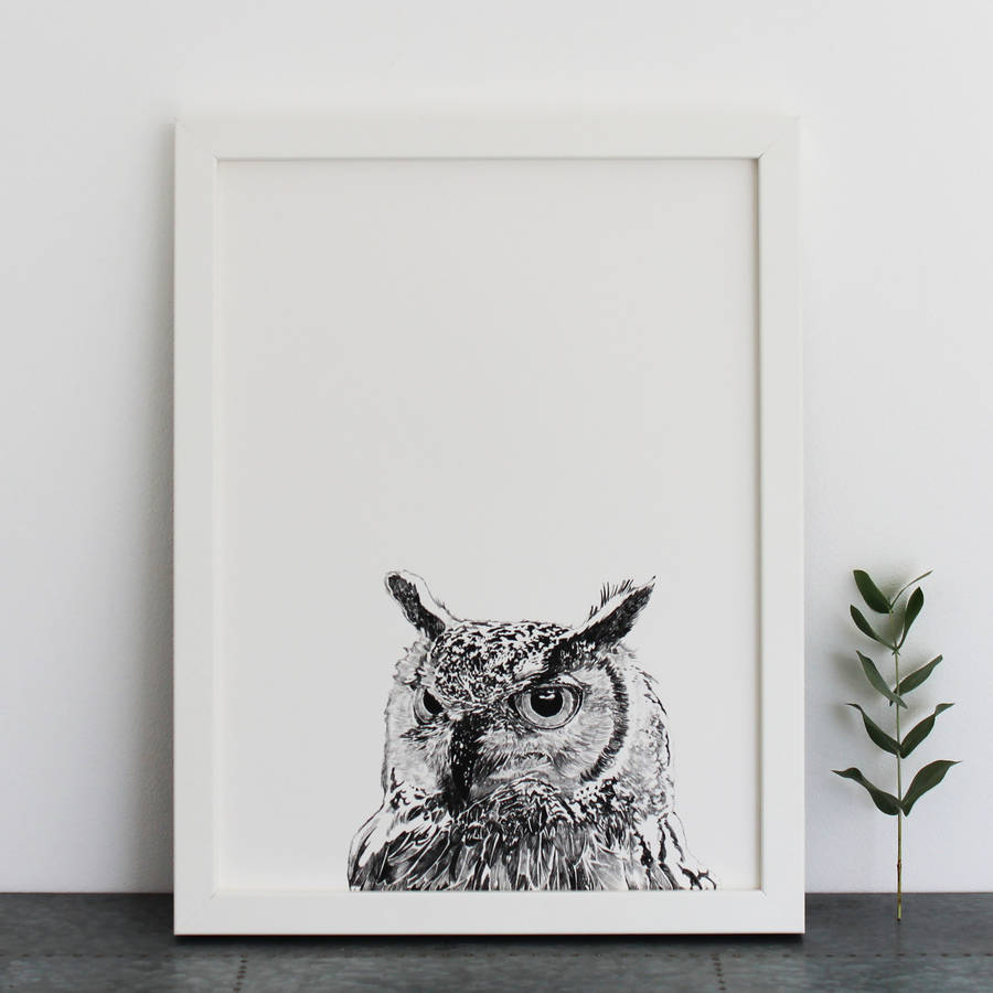a set of four woodland animal portrait art prints by ros shiers