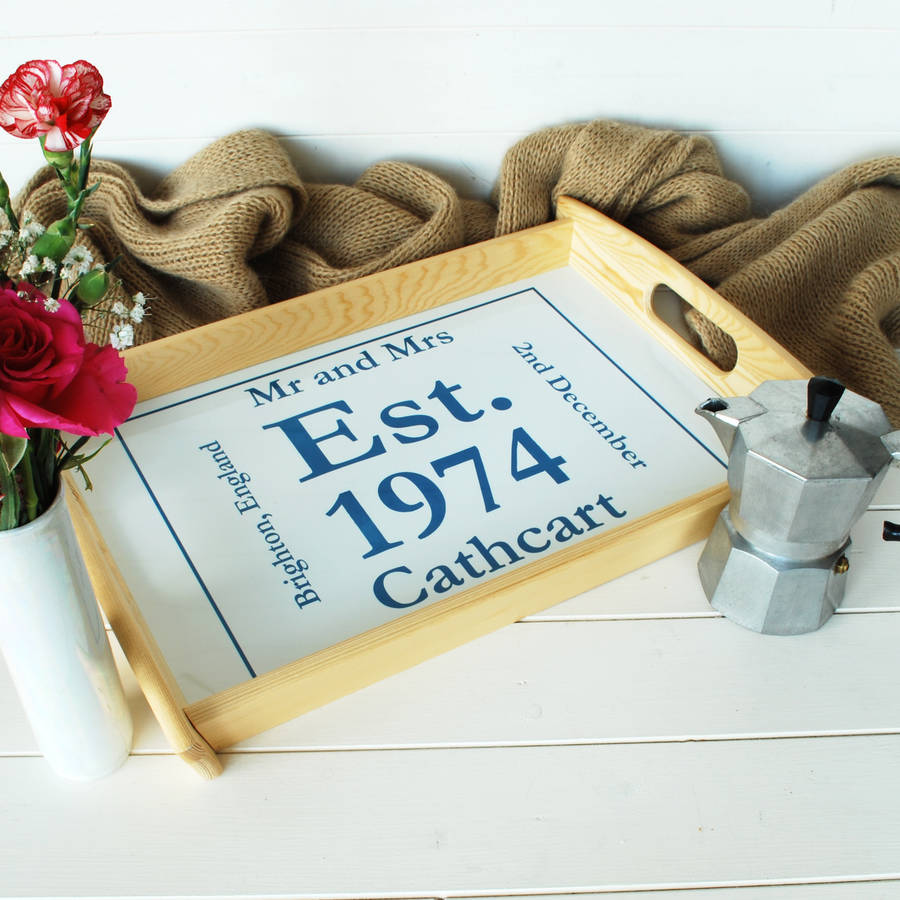 anniversary gift tray by bags not war