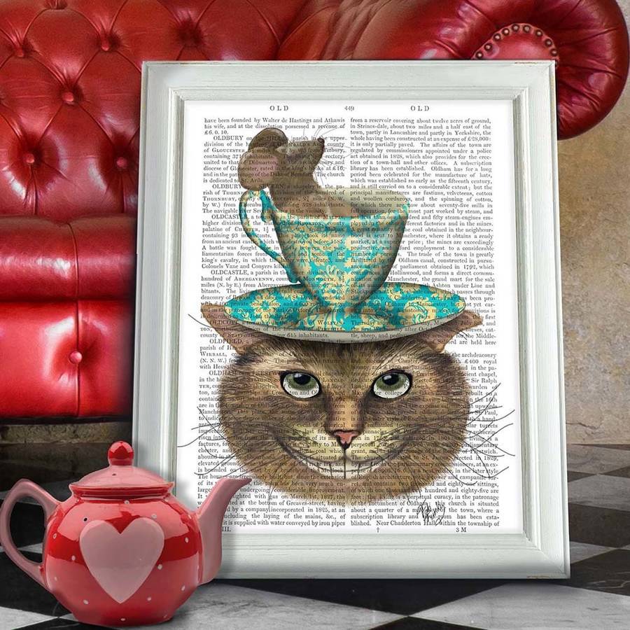 Cheshire Cat Alice In Wonderland Print By Fabfunky Home Decor