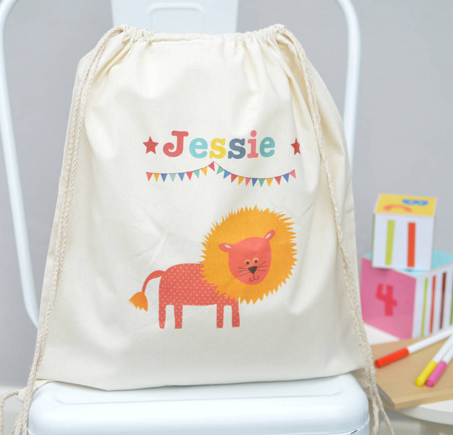 girls personalised circus nursery kit bag by tilliemint