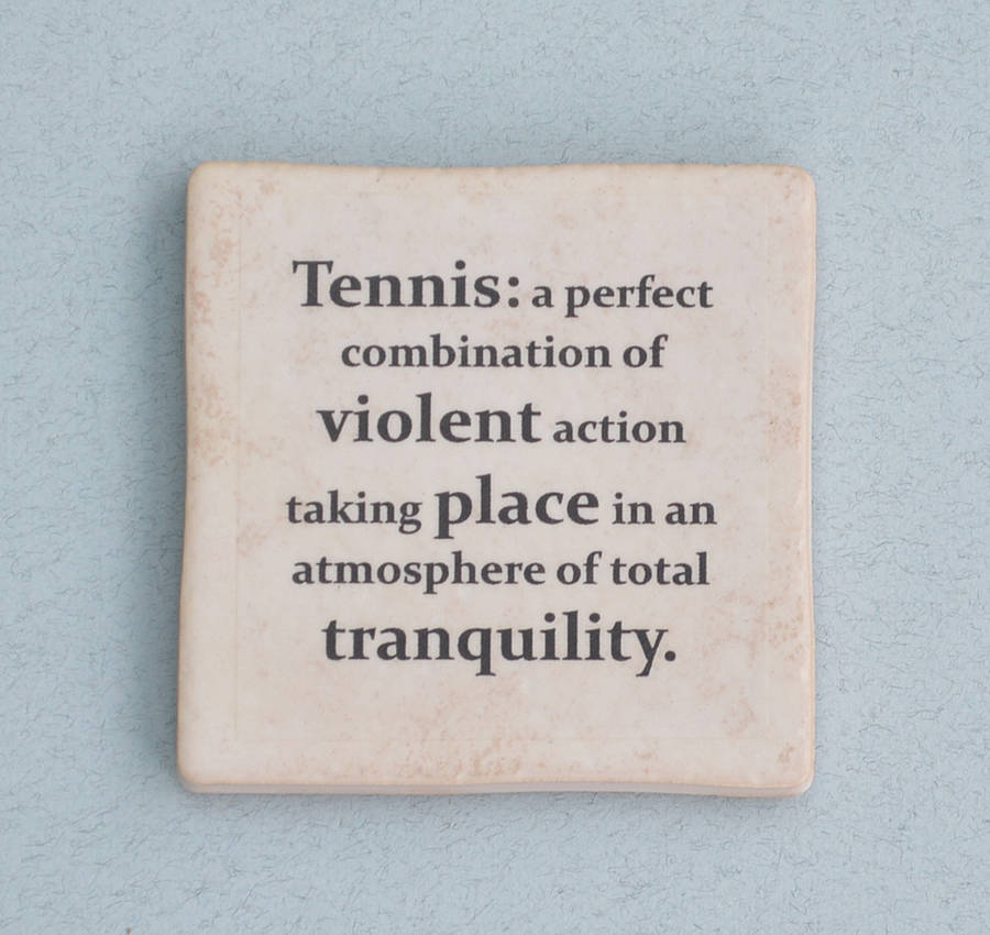 Set Of Four Ceramic Famous Tennis Quotes Coasters By Me And My Sport