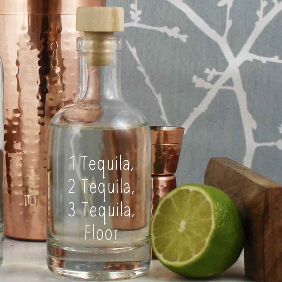 funny tequila decanter by copper and sable
