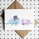 dinosaur wedding card by charlotte filshie | notonthehighstreet.com