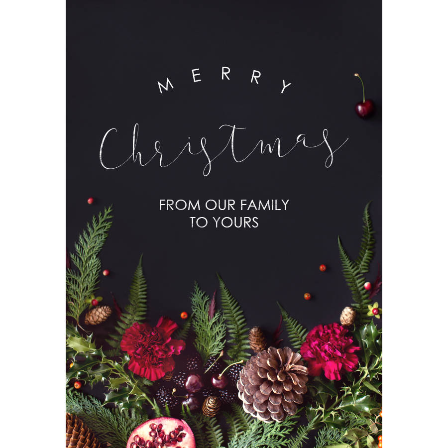 'from our family to yours' christmas card by love lila photography