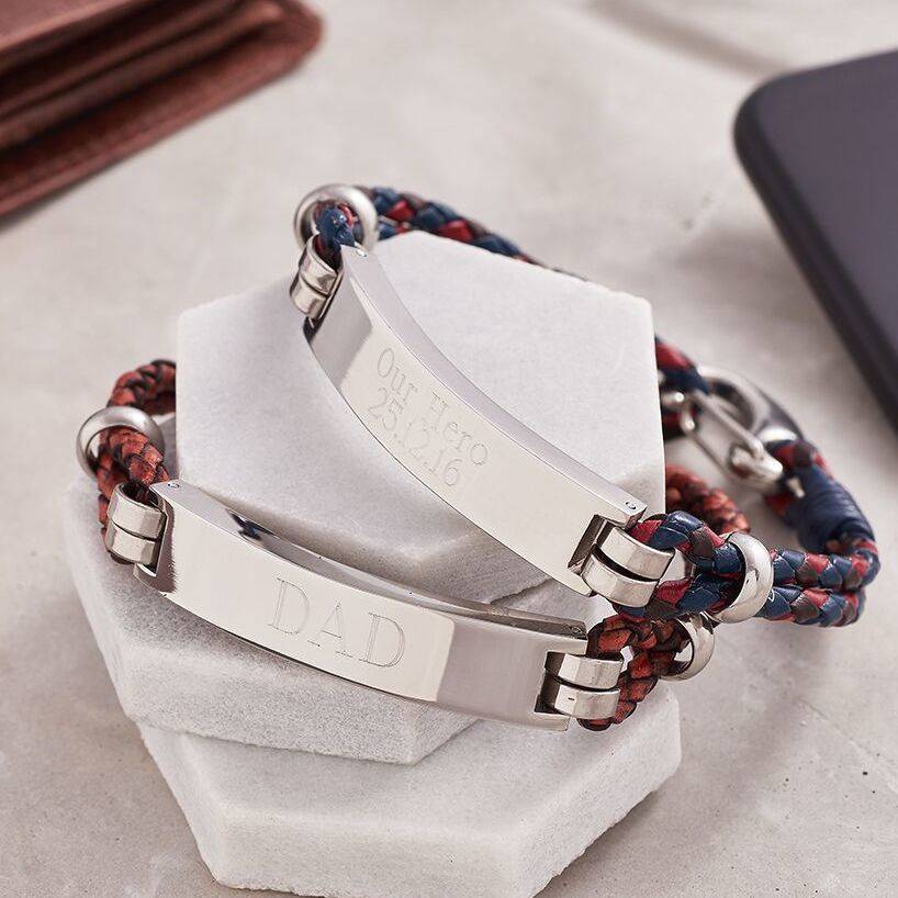 classic personalised identity bracelet for men by suzy q designs
