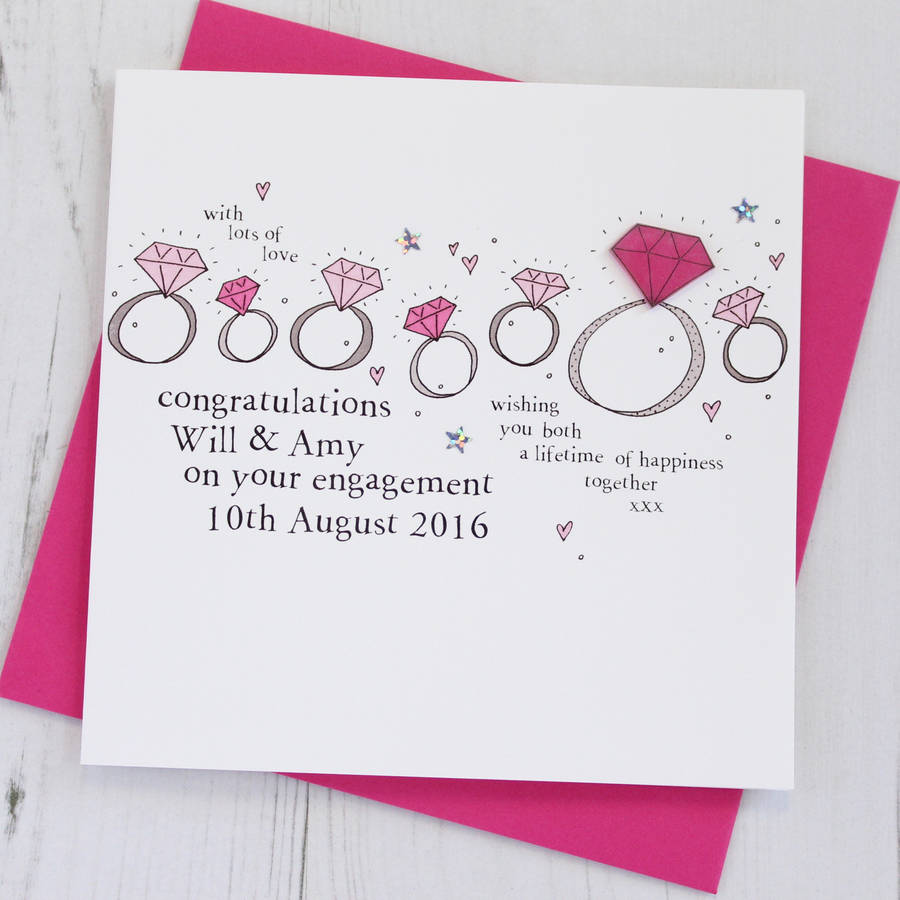 Engagement Invitation Card With Name Editing