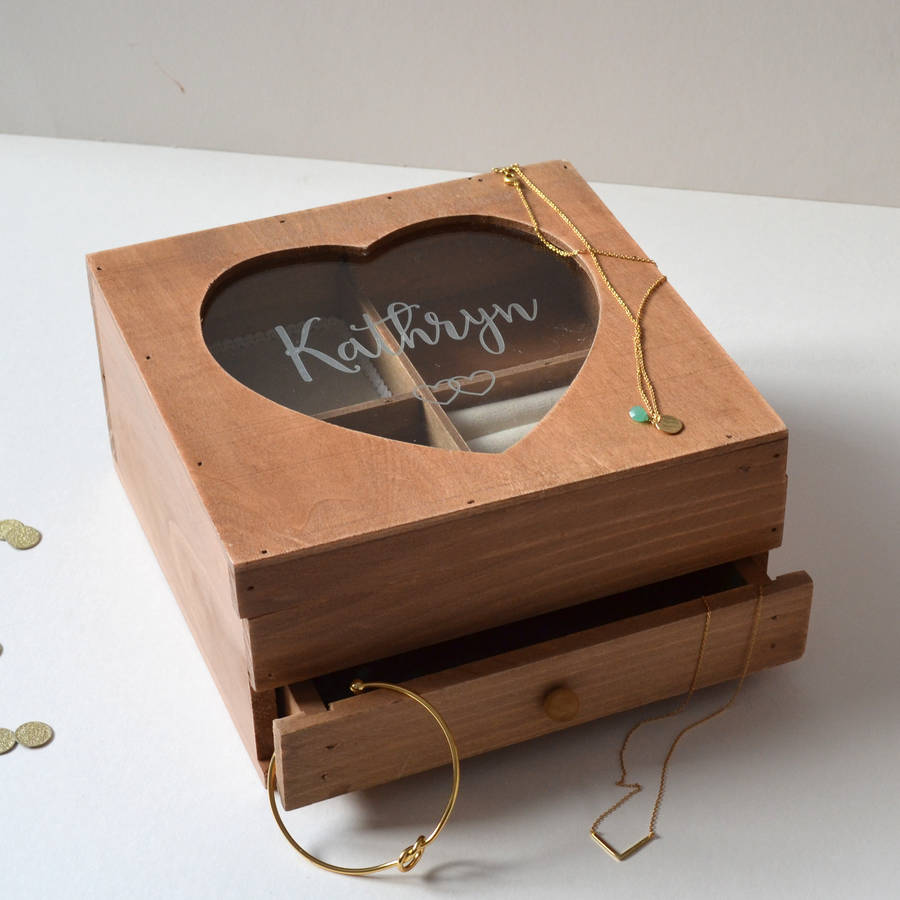 extra large personalised wooden jewellery box by alphs (alphabet