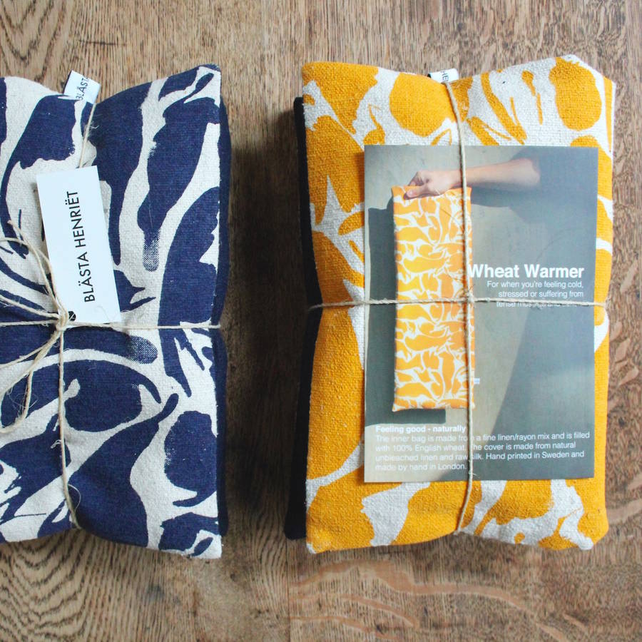 large wheat bag heat neck wrap silk by blästa henriët