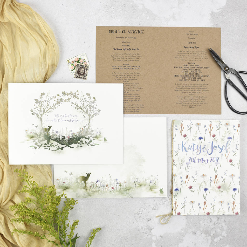 'wildflower' order of service by julia eastwood