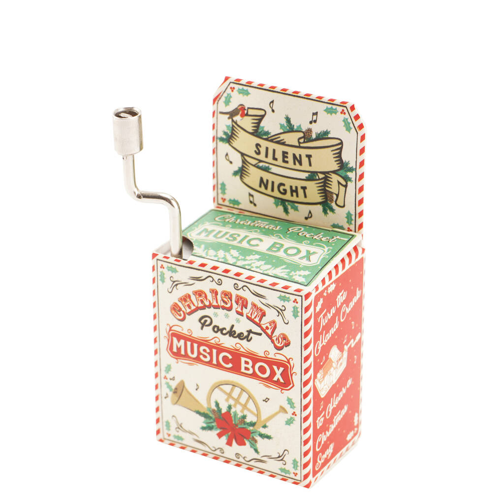 Wind Up Christmas Music Box Silent Night By Cgb Giftware