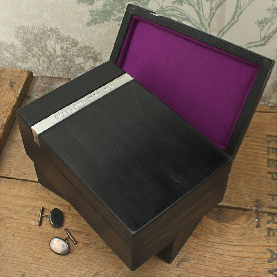 personalised onyx wooden gentleman's dressing box by warner's end