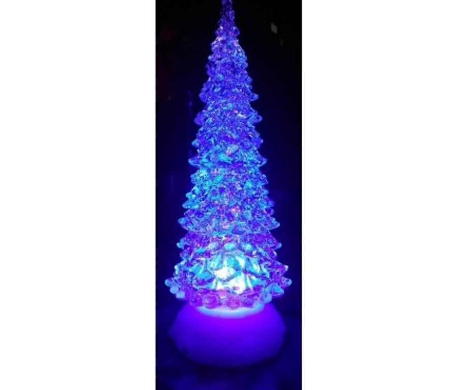 colour changing tree ornament with glitter by garden selections