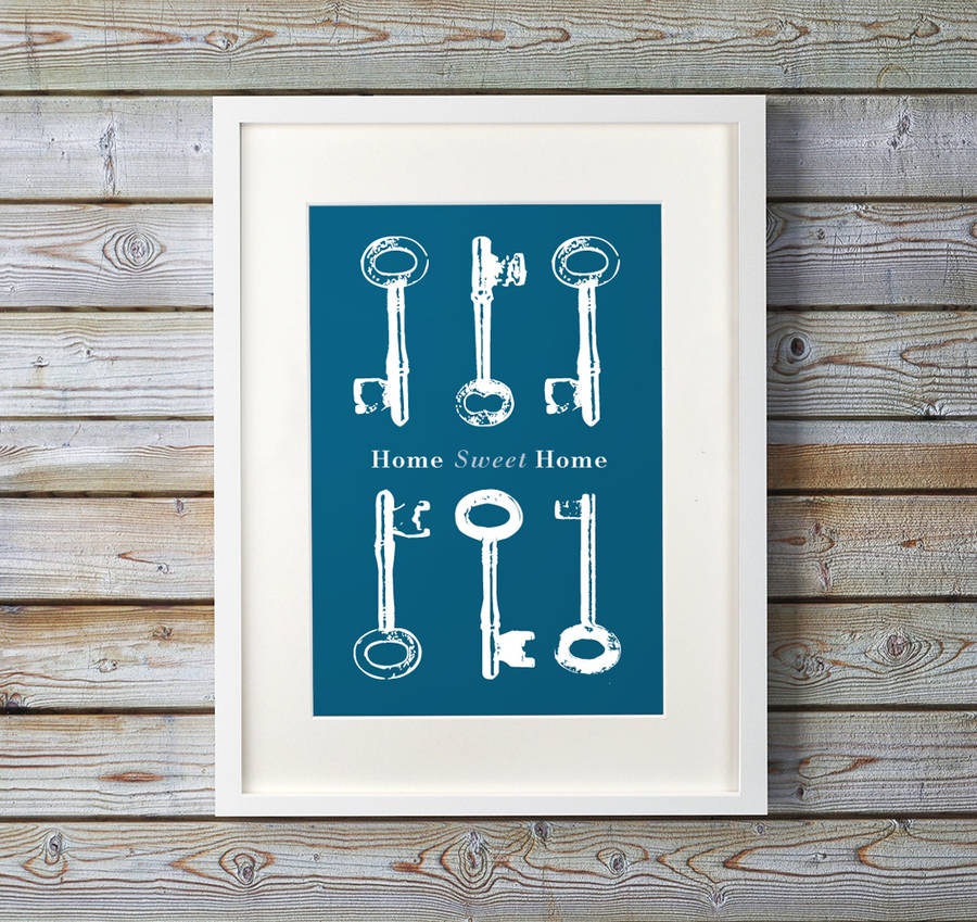 personalised home keys print by over & over